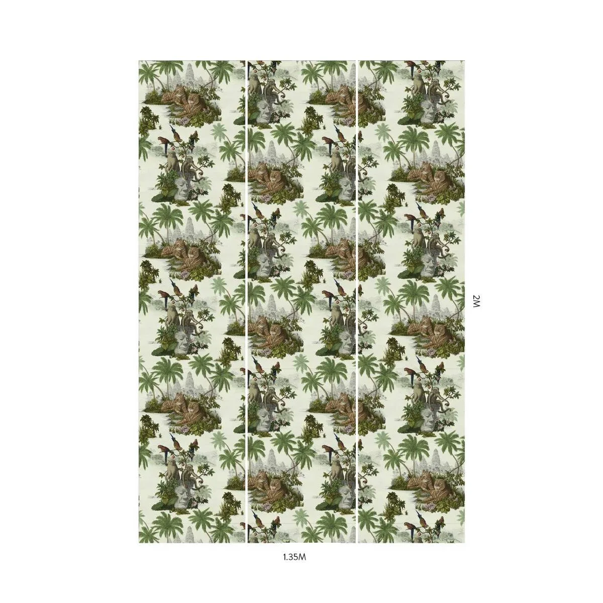 House of Hackney Sumatra wallpaper in Multi, foliage and animal markings in multi