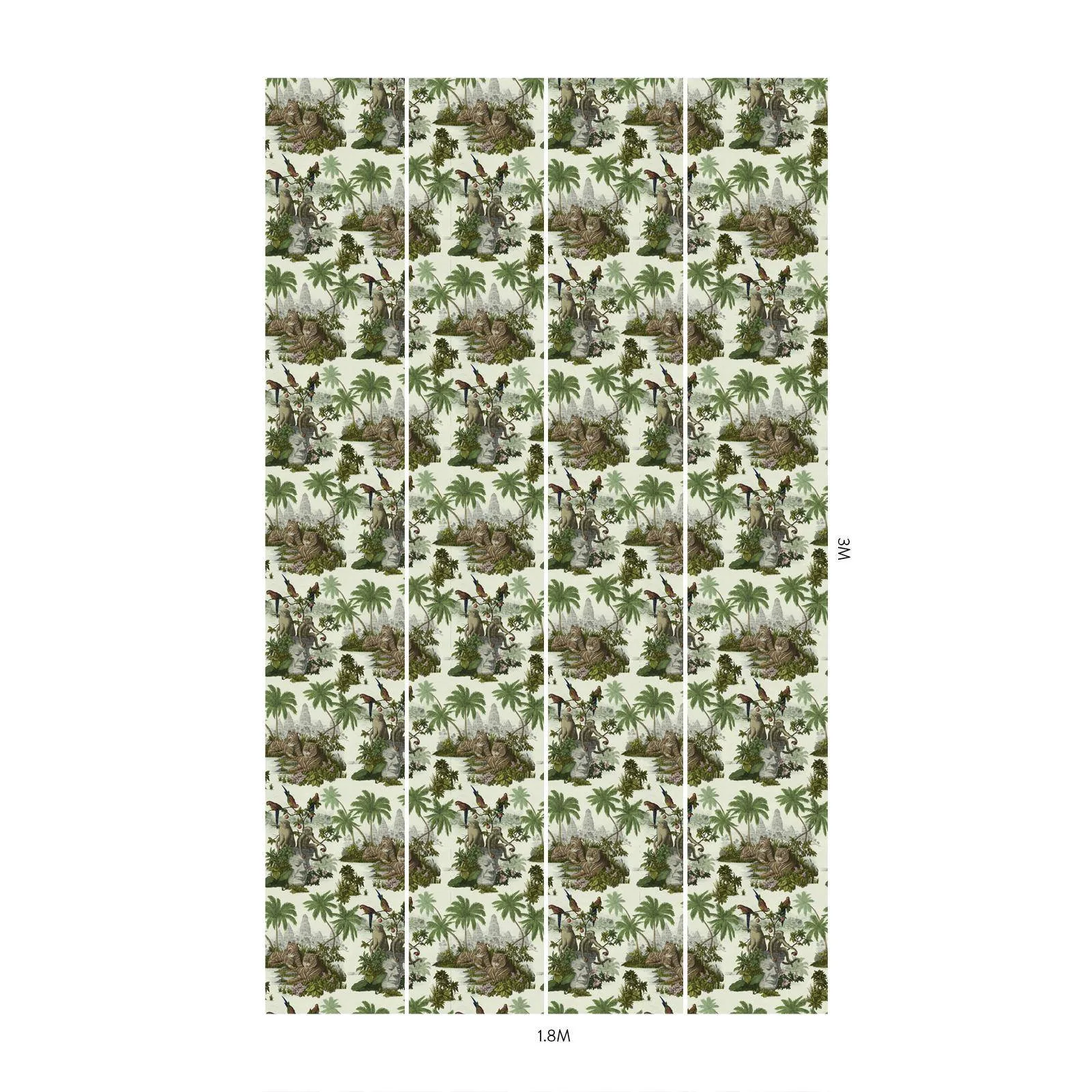 House of Hackney Sumatra wallpaper in Multi, foliage and animal markings in multi