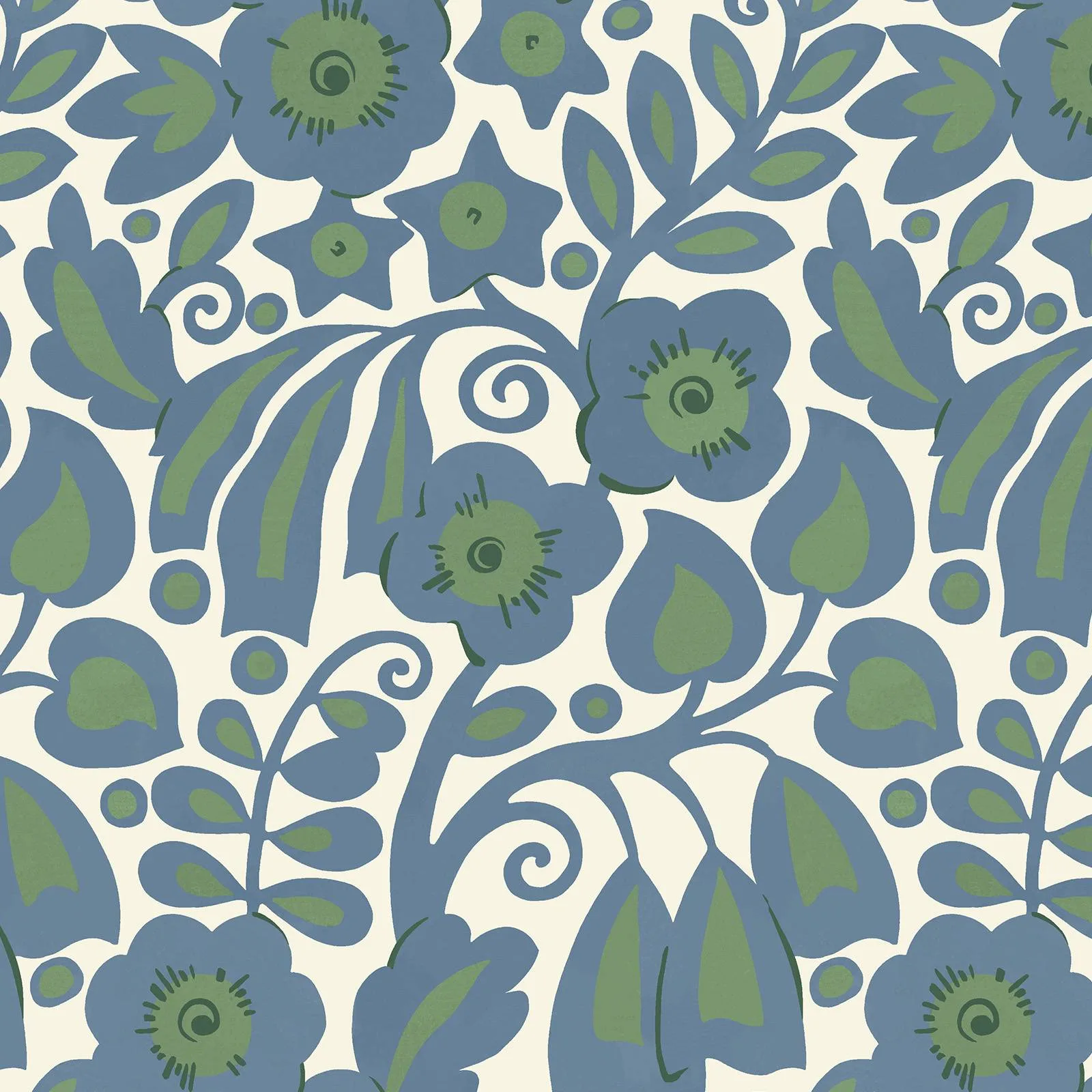 House of Hackney Sylvester wallpaper in Delphinium, the Sylvester design in delphinium