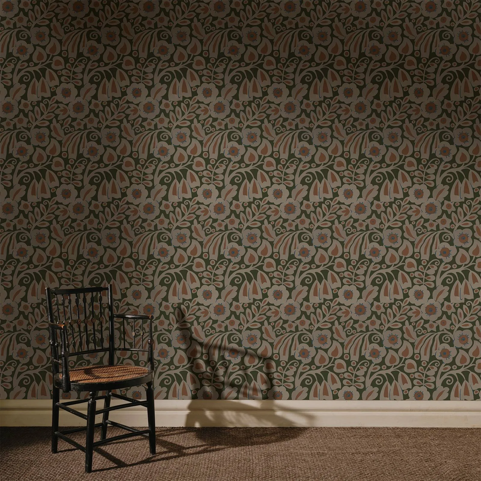 House of Hackney Sylvester wallpaper in Jasper, the Sylvester design in jasper