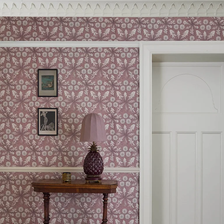 House of Hackney Taraxa wallpaper in Cosmos, blooms and foliage in cosmos