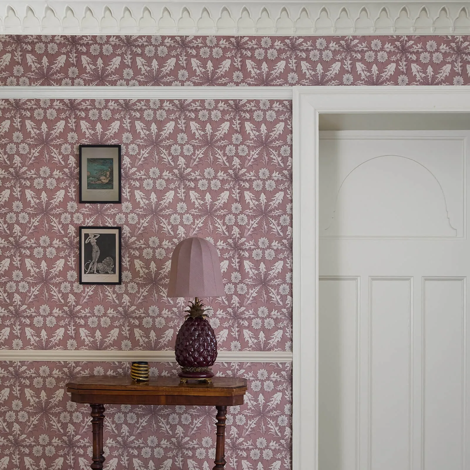 House of Hackney Taraxa wallpaper in Cosmos, blooms and foliage in cosmos