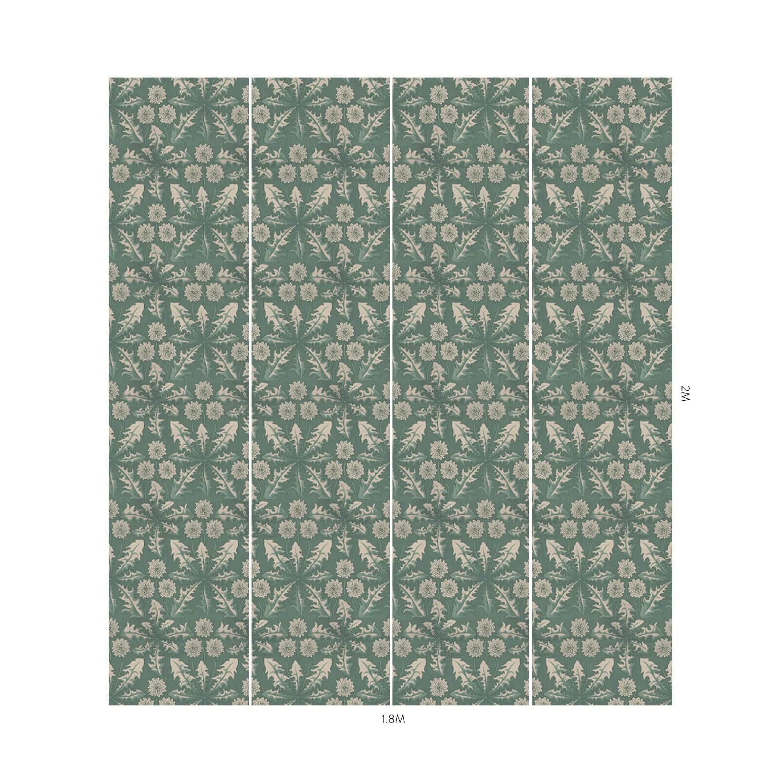 House of Hackney Taraxa Wallpaper in Euphorbia House of Hackney Taraxa wallpaper in Euphorbia, foliage and geometric forms in euphorbia