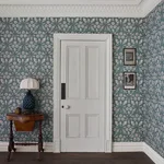 House of Hackney Taraxa Wallpaper in Euphorbia House of Hackney Taraxa wallpaper in Euphorbia, foliage and geometric forms in euphorbia