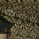 House of Hackney Taraxa wallpaper in Noir, blooms and foliage in noir