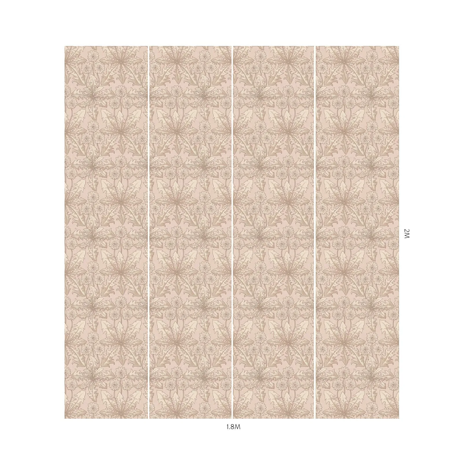 House of Hackney Taraxa wallpaper in Phlox, blooms and foliage in phlox