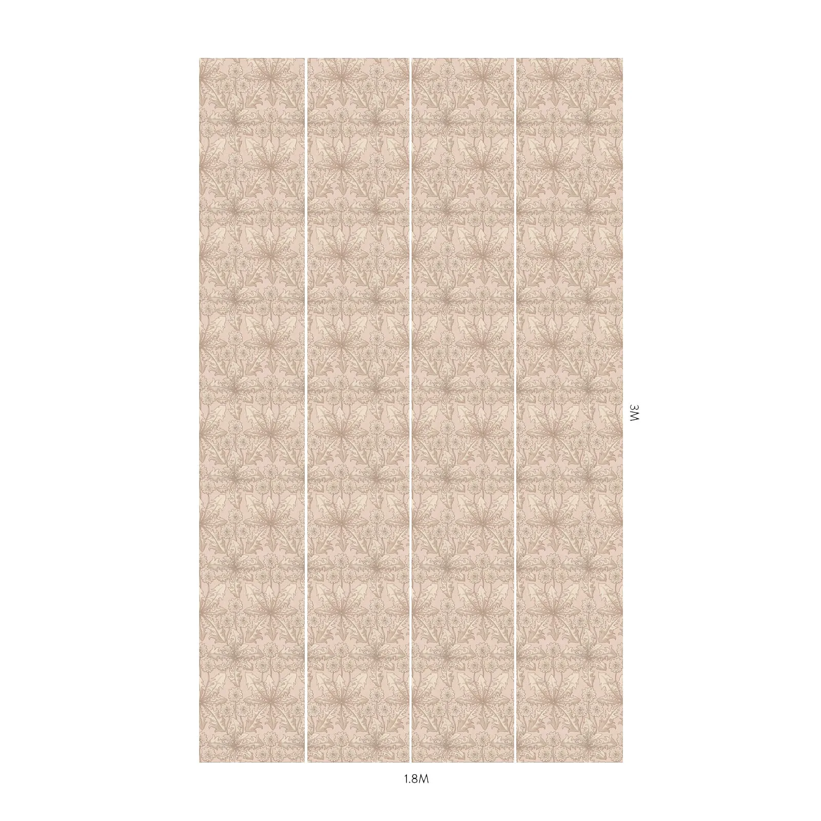 House of Hackney Taraxa wallpaper in Phlox, blooms and foliage in phlox