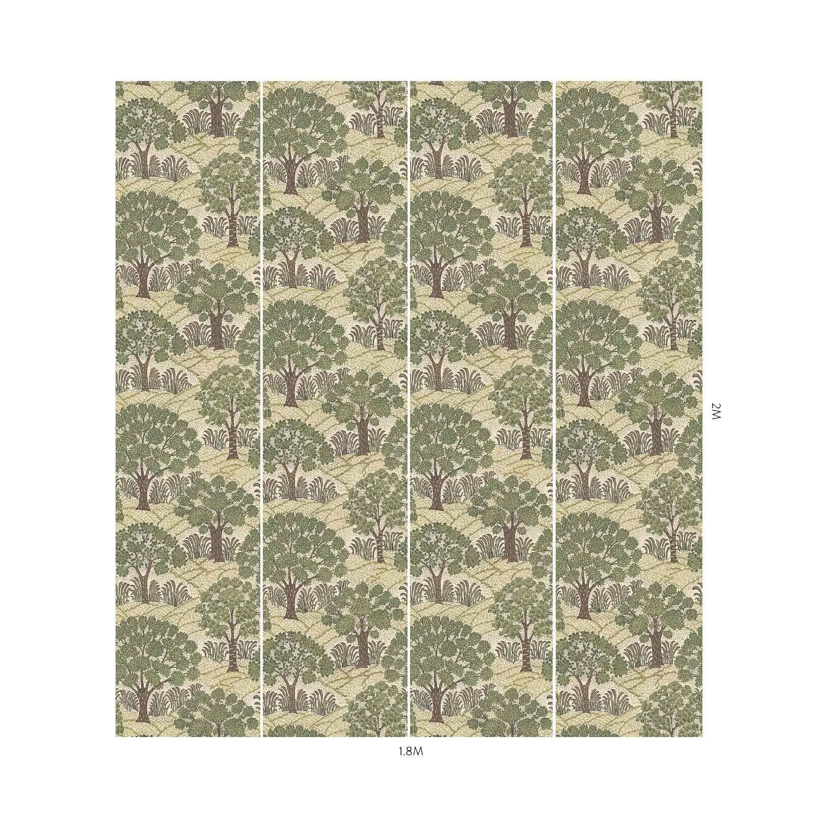 House of Hackney Trees Please Wallpaper in Ecru House of Hackney Trees Please wallpaper in Ecru, foliage and geometric forms in ecru
