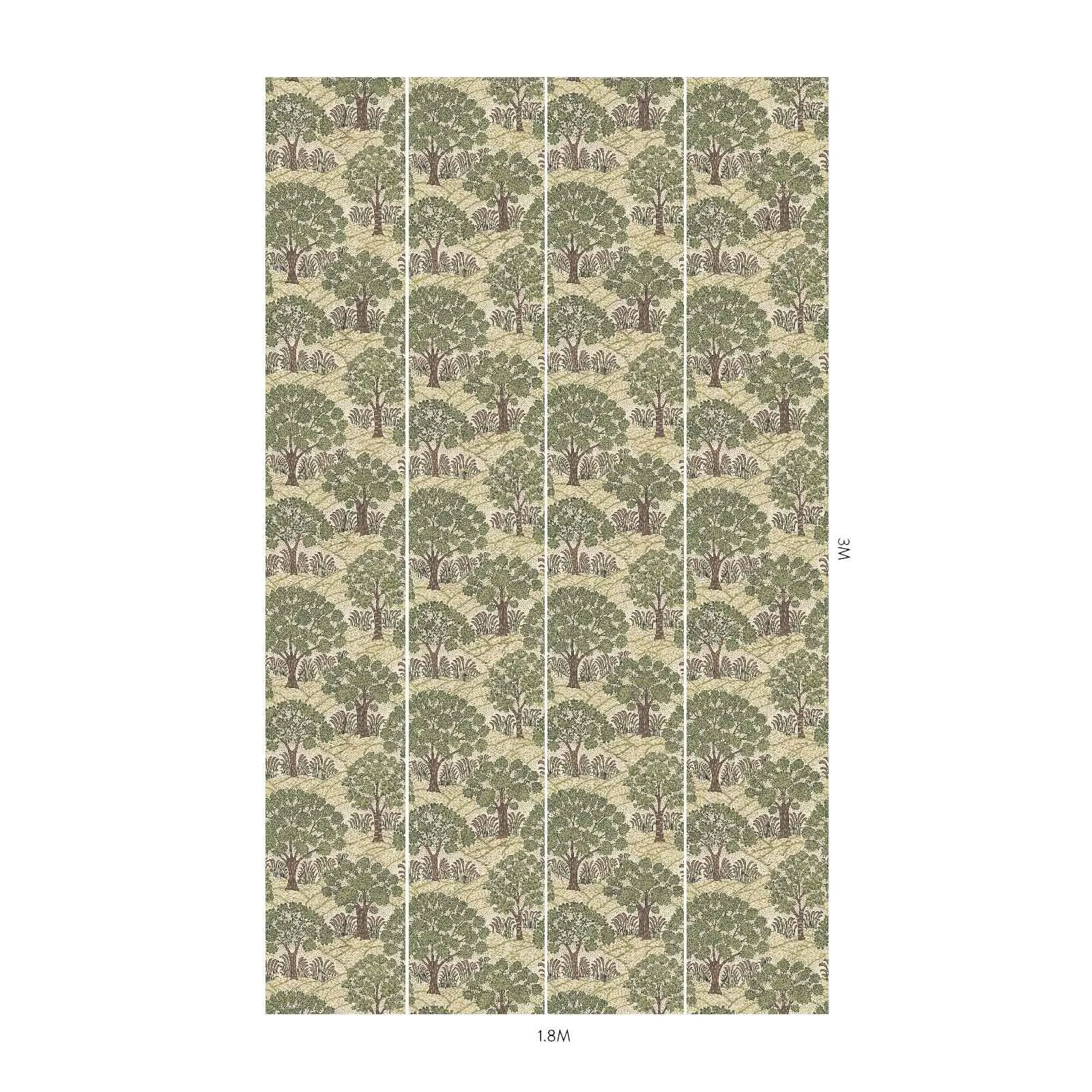 House of Hackney Trees Please Wallpaper in Ecru House of Hackney Trees Please wallpaper in Ecru, foliage and geometric forms in ecru