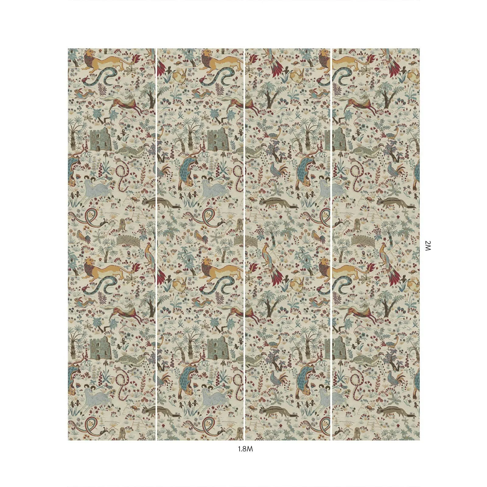House of Hackney Trematonia Wallpaper in Ecru House of Hackney Trematonia wallpaper in Ecru, serpents and foliage in ecru