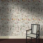 House of Hackney Trematonia Wallpaper in Ecru House of Hackney Trematonia wallpaper in Ecru, serpents and foliage in ecru