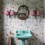 House of Hackney Trematonia Wallpaper in Ecru House of Hackney Trematonia wallpaper in Ecru, serpents and foliage in ecru