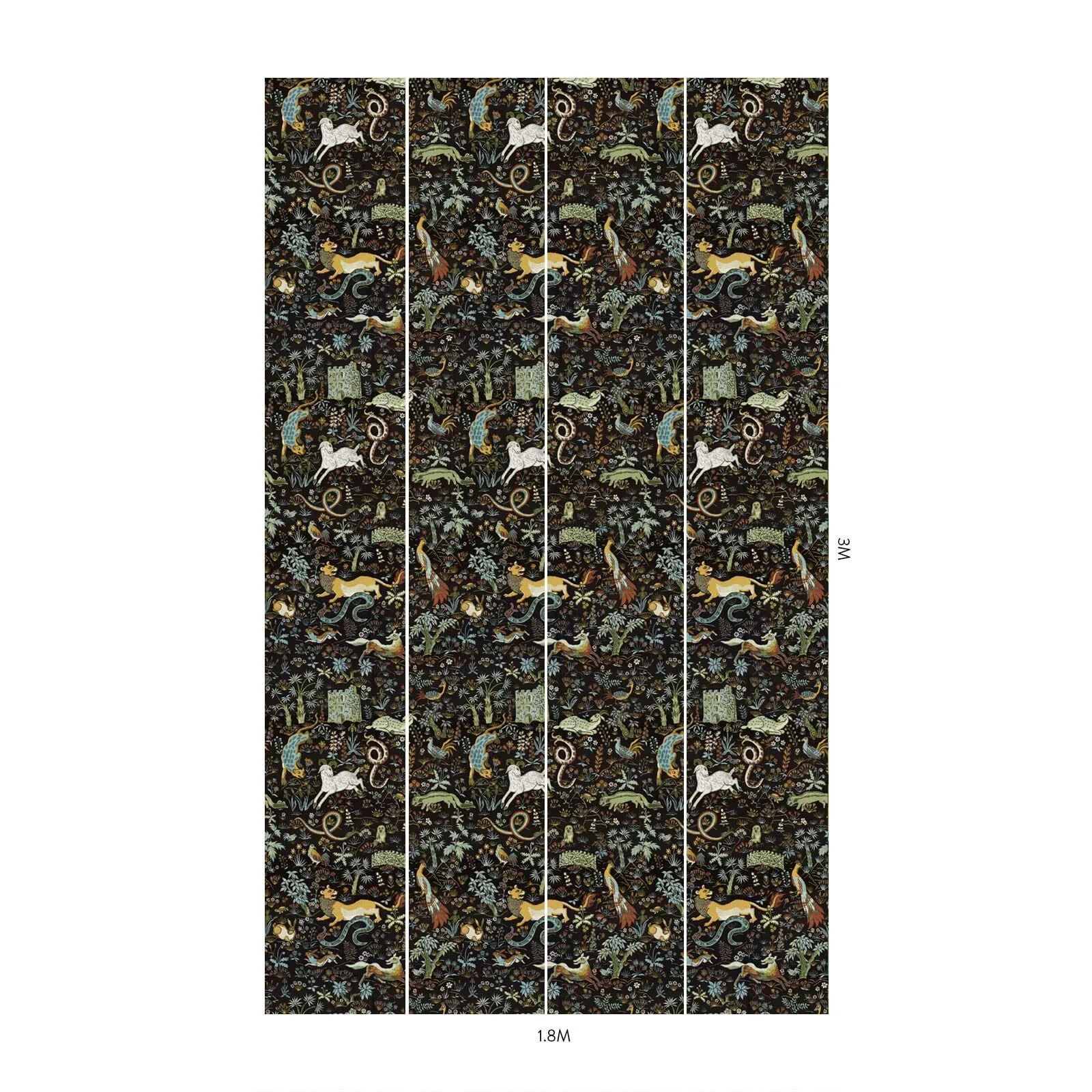 House of Hackney Trematonia Wallpaper in Onyx House of Hackney Trematonia wallpaper in Onyx, serpents and foliage in onyx