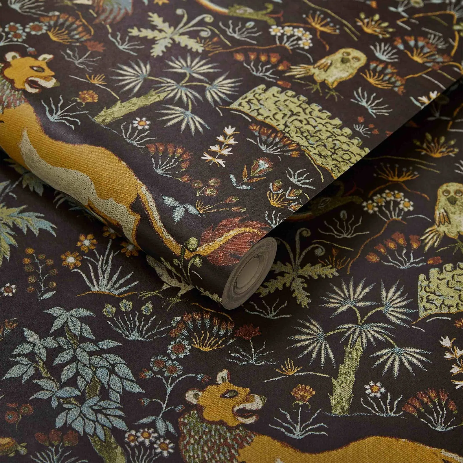 House of Hackney Trematonia Wallpaper in Onyx House of Hackney Trematonia wallpaper in Onyx, serpents and foliage in onyx
