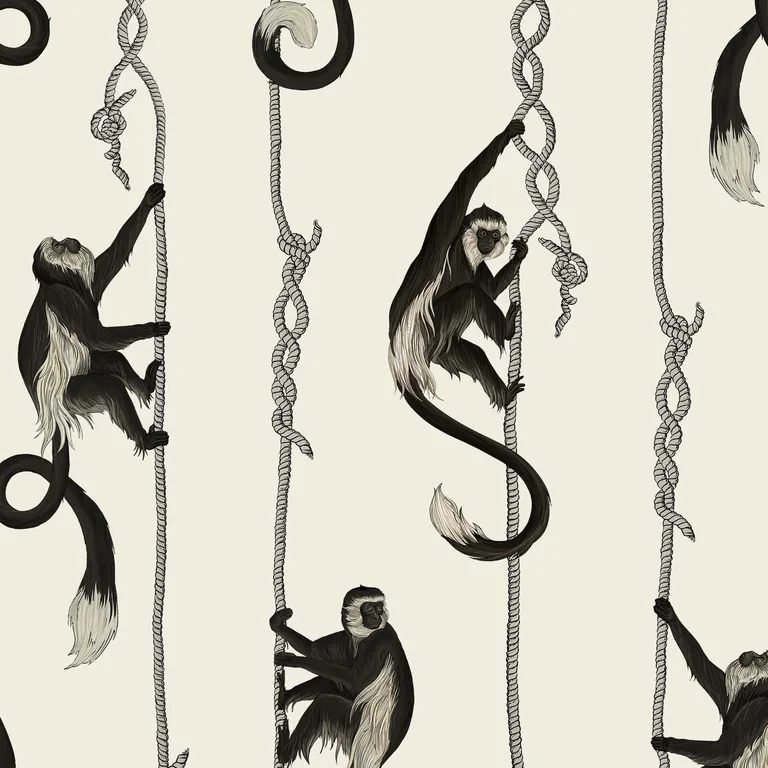 House of Hackney Troop wallpaper in Birch, animal markings and geometric forms in birch