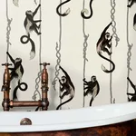House of Hackney Troop wallpaper in Birch, animal markings and geometric forms in birch