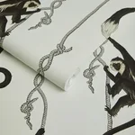 House of Hackney Troop wallpaper in Birch, animal markings and geometric forms in birch