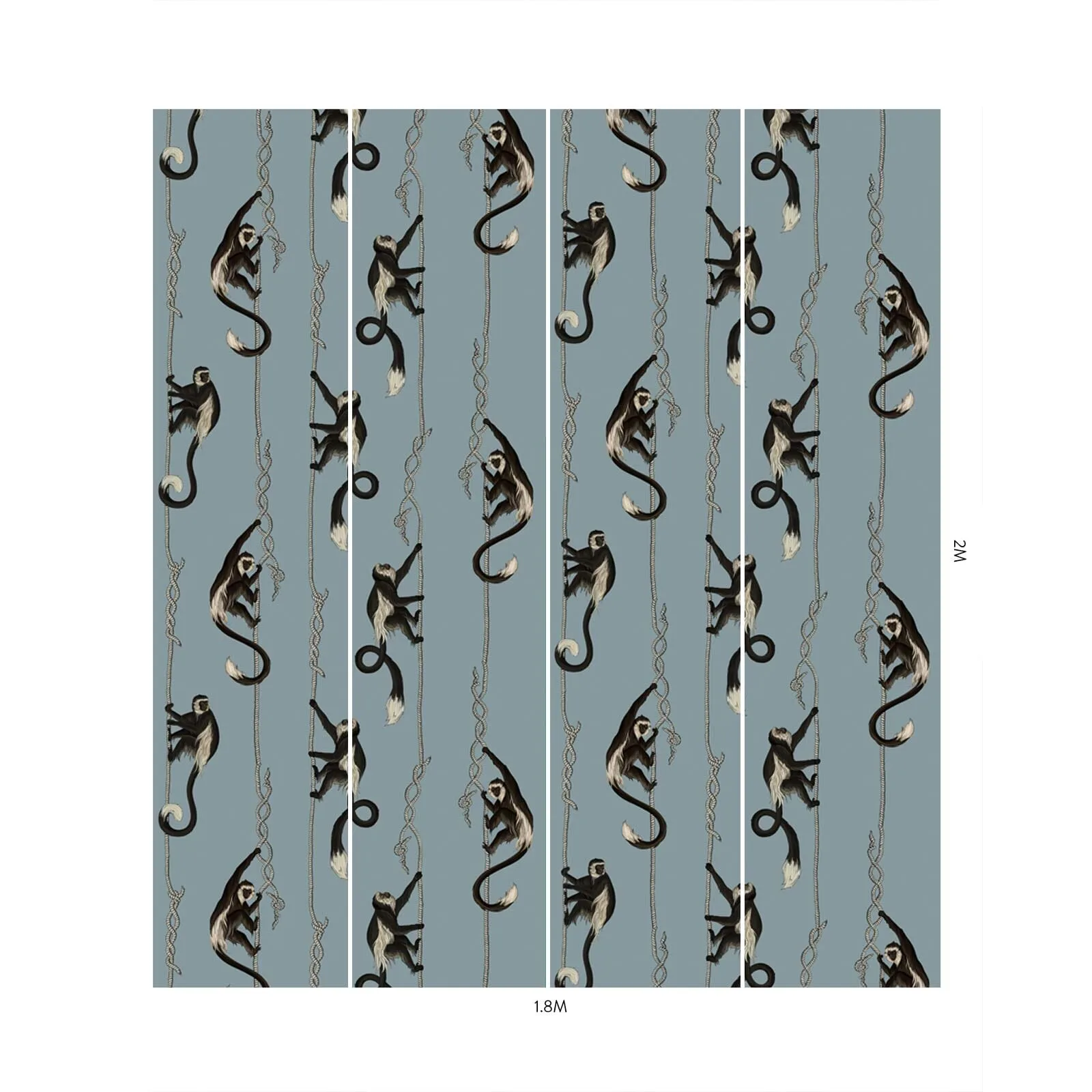 House of Hackney Troop Wallpaper in Dusk House of Hackney Troop wallpaper in Dusk, animal markings in dusk
