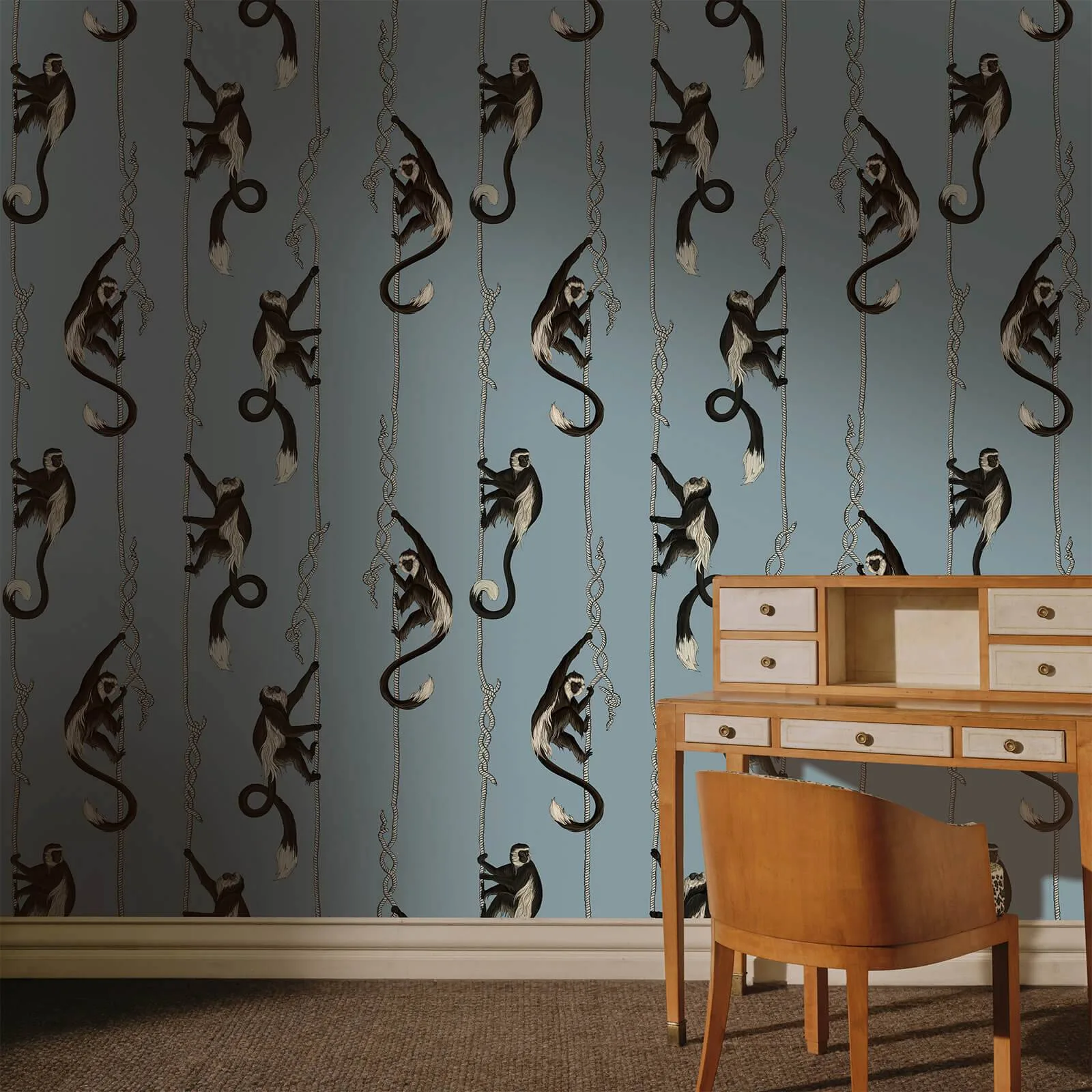 House of Hackney Troop wallpaper in Dusk, animal markings in dusk