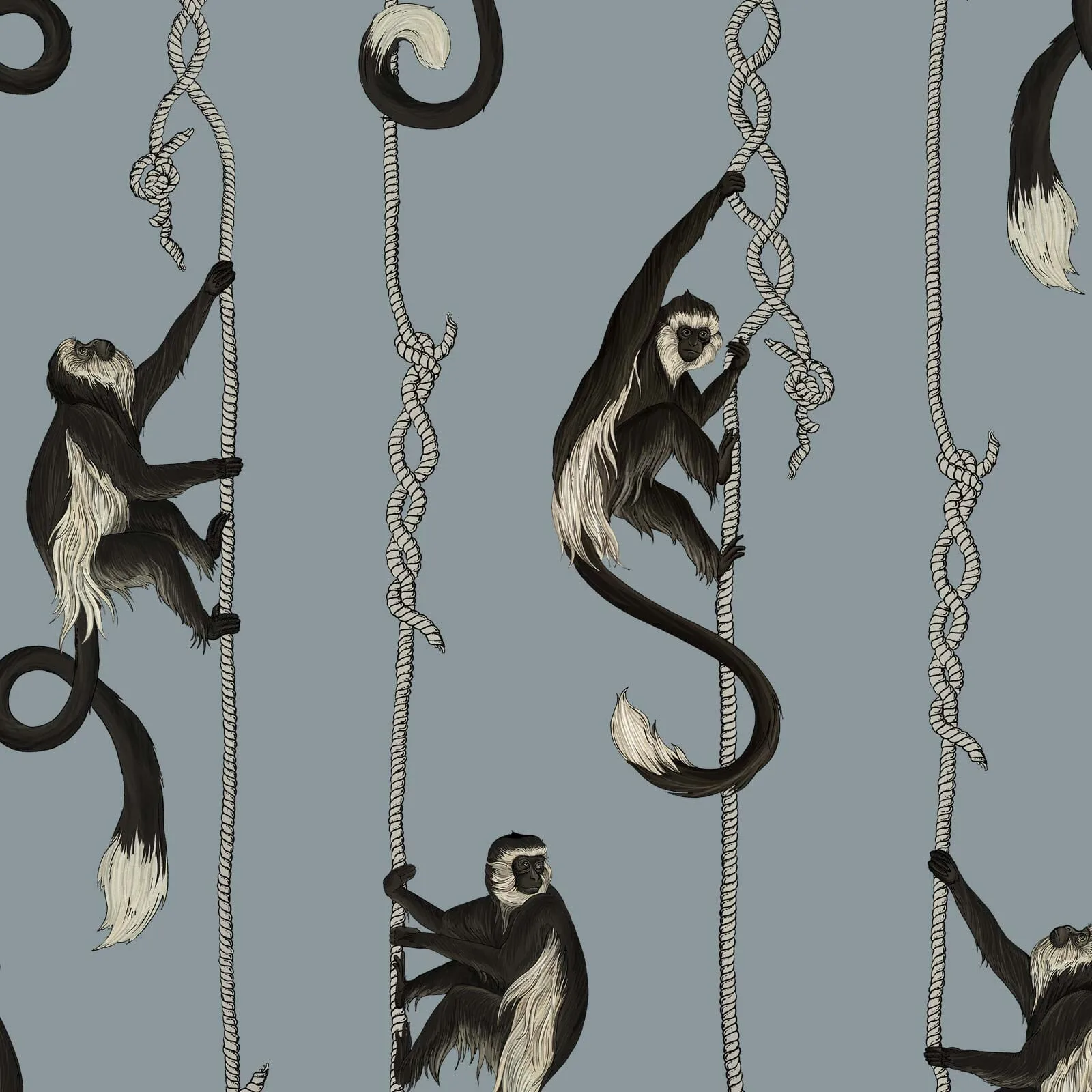 House of Hackney Troop wallpaper in Dusk, animal markings in dusk