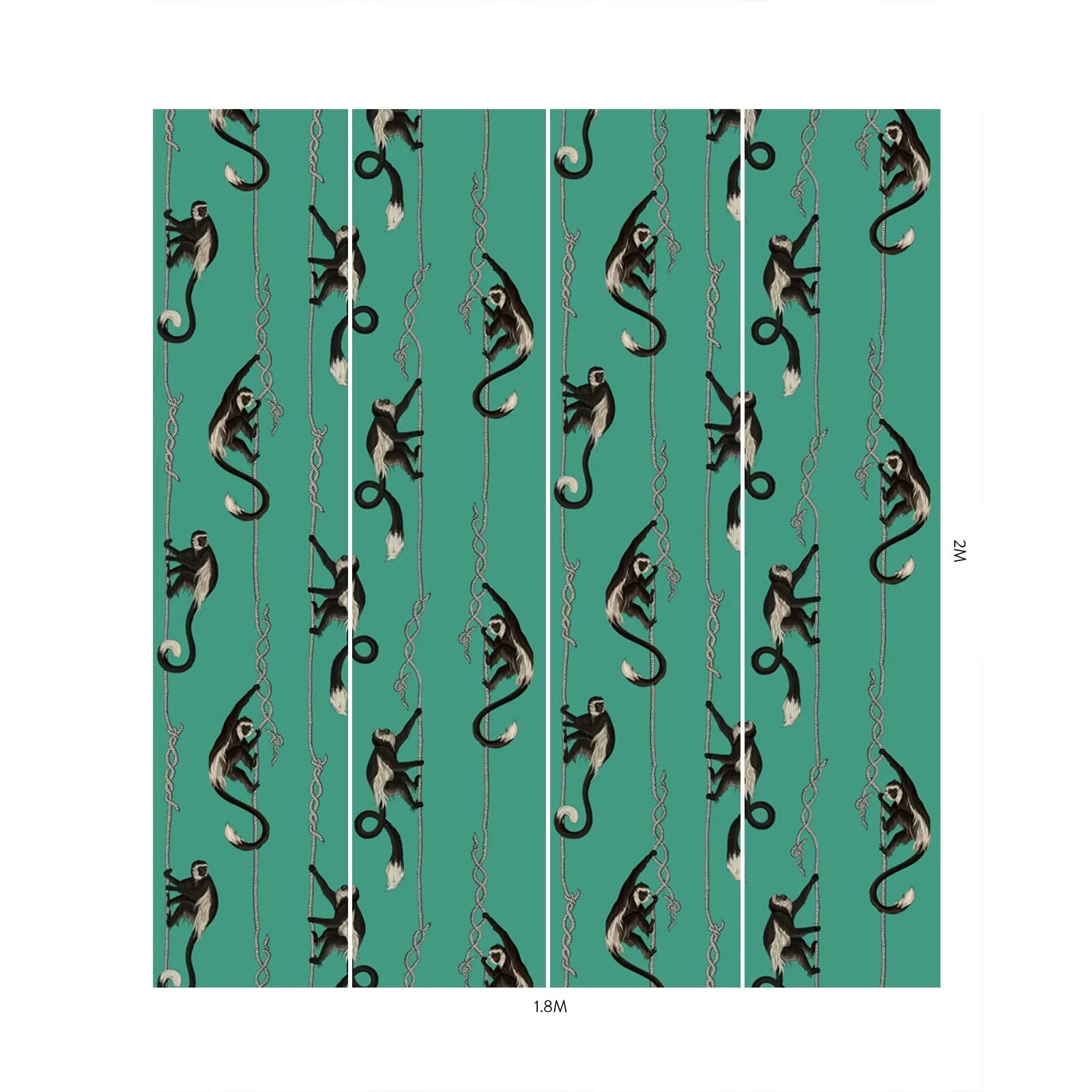 House of Hackney Troop wallpaper in Parakeet Green, animal markings and geometric forms in green