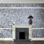 House of Hackney Tulipa Wallpaper in Grey House of Hackney Tulipa wallpaper in Grey, blooms and foliage in grey