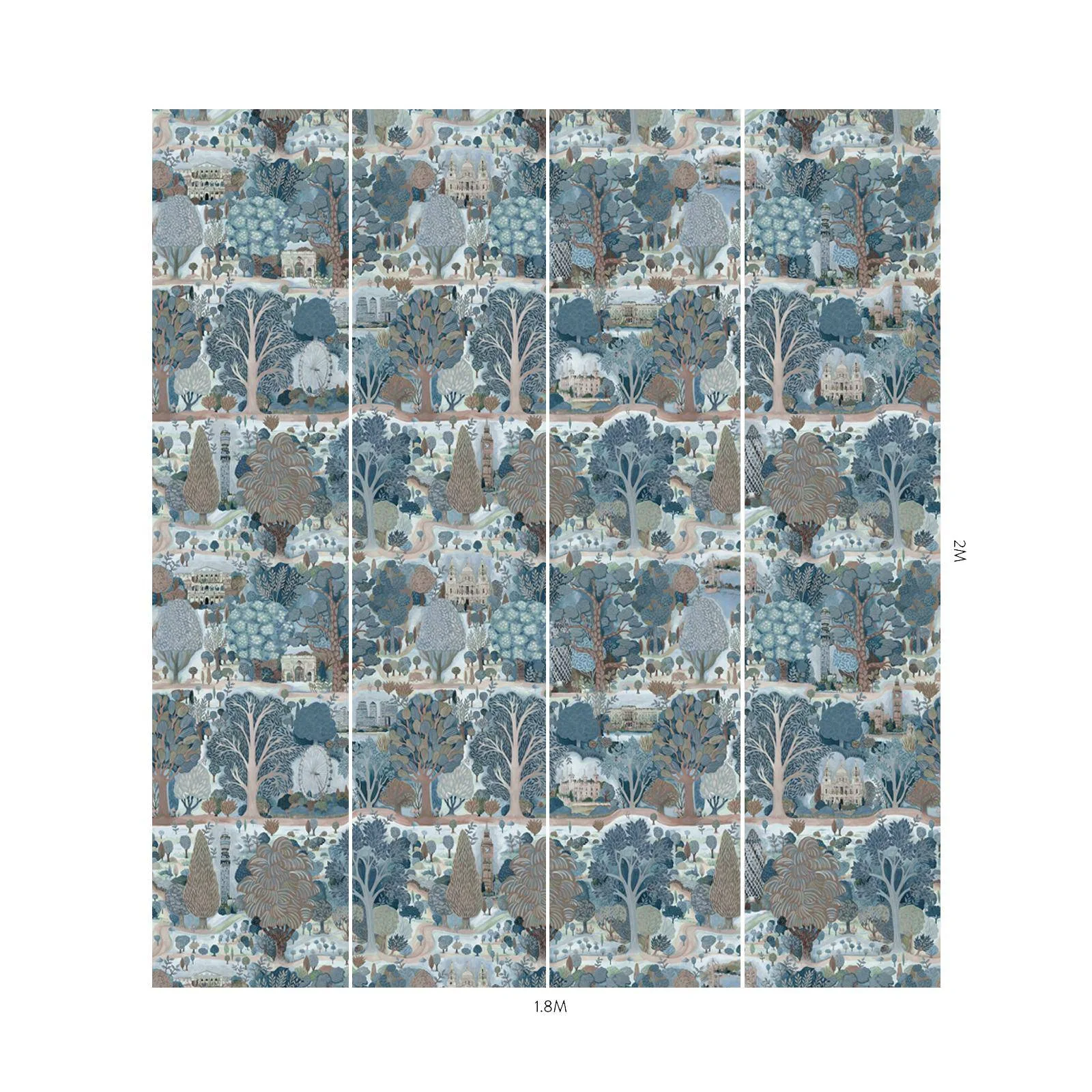 House of Hackney Utopia wallpaper in Autumn, foliage and geometric forms in autumn