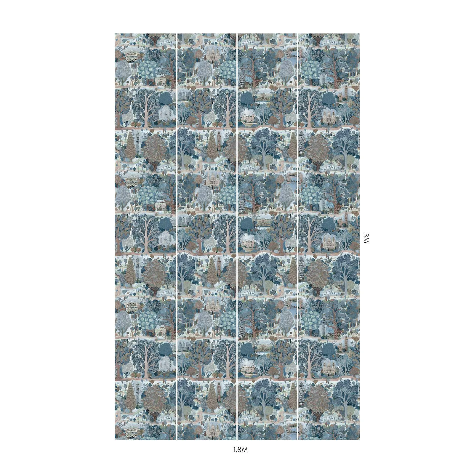 House of Hackney Utopia wallpaper in Autumn, foliage and geometric forms in autumn