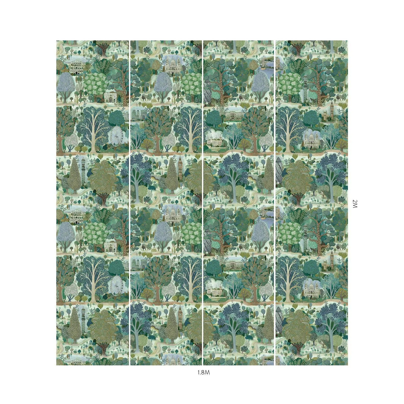 House of Hackney Utopia Wallpaper in Spring House of Hackney Utopia wallpaper in Spring, foliage in spring