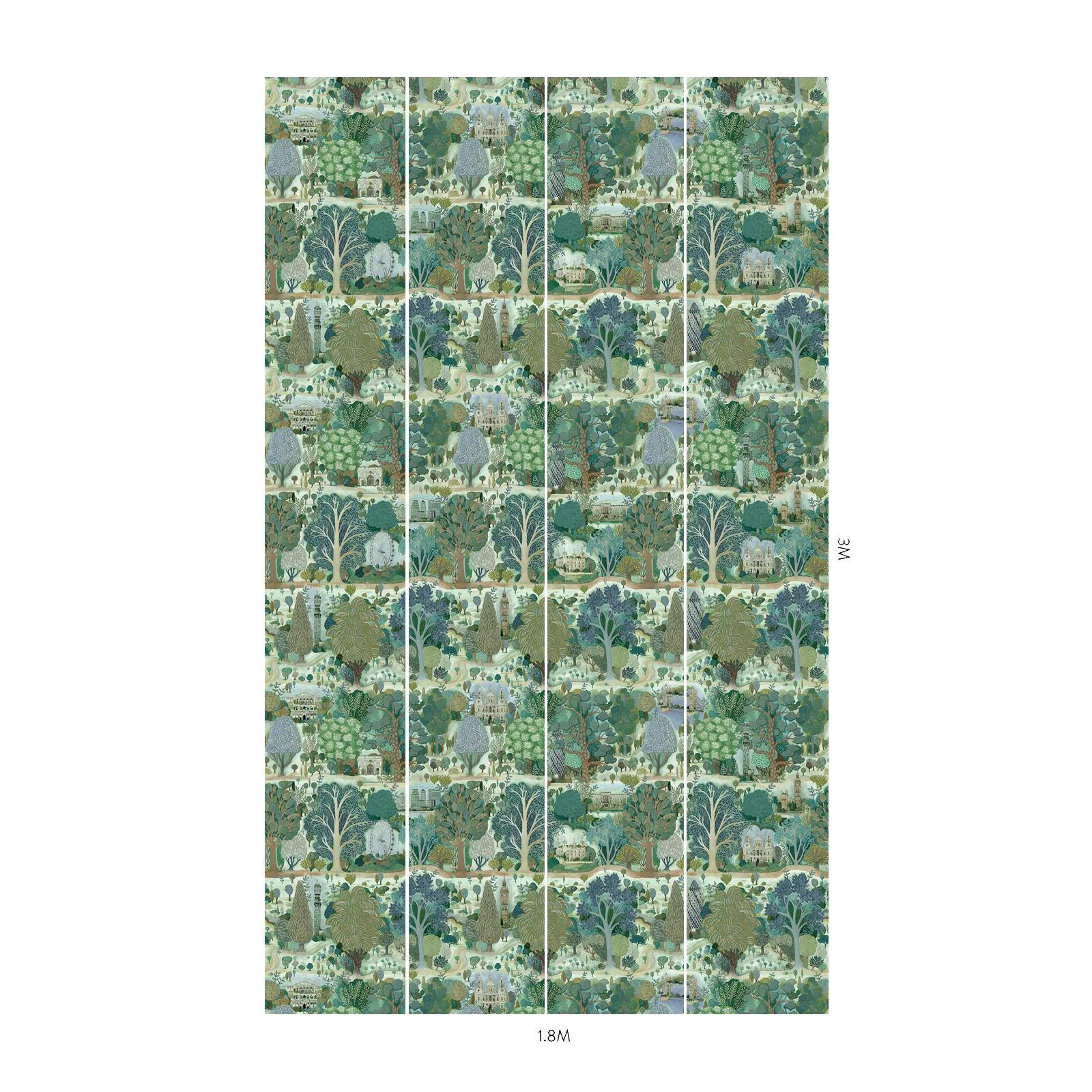 House of Hackney Utopia Wallpaper in Spring House of Hackney Utopia wallpaper in Spring, foliage in spring