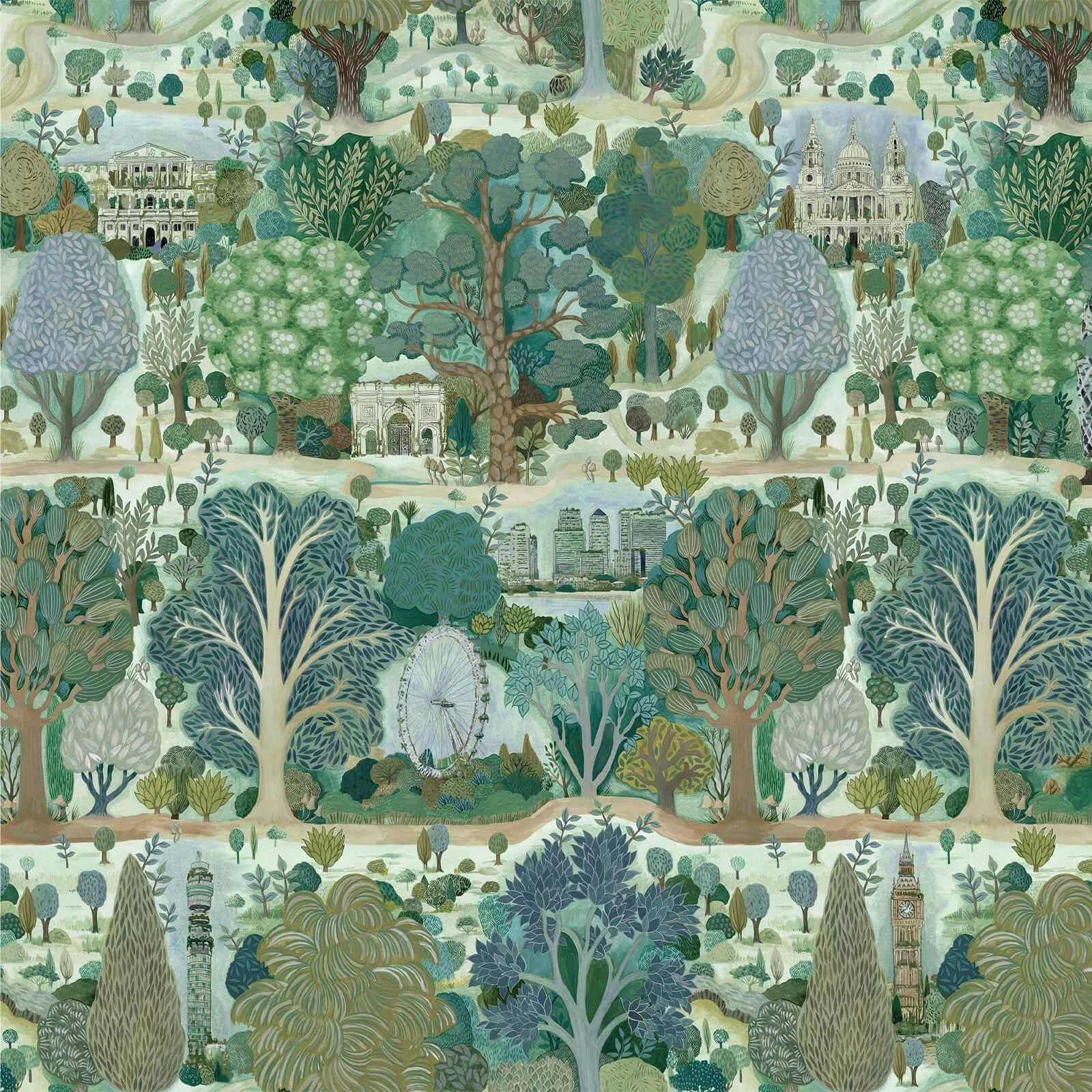 House of Hackney Utopia wallpaper in Spring, foliage in spring