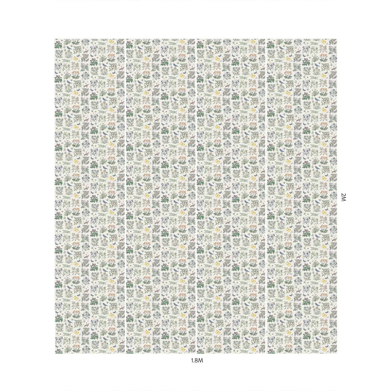 House of Hackney Voysey's Garden Magna wallpaper in Off White, blooms and foliage in white