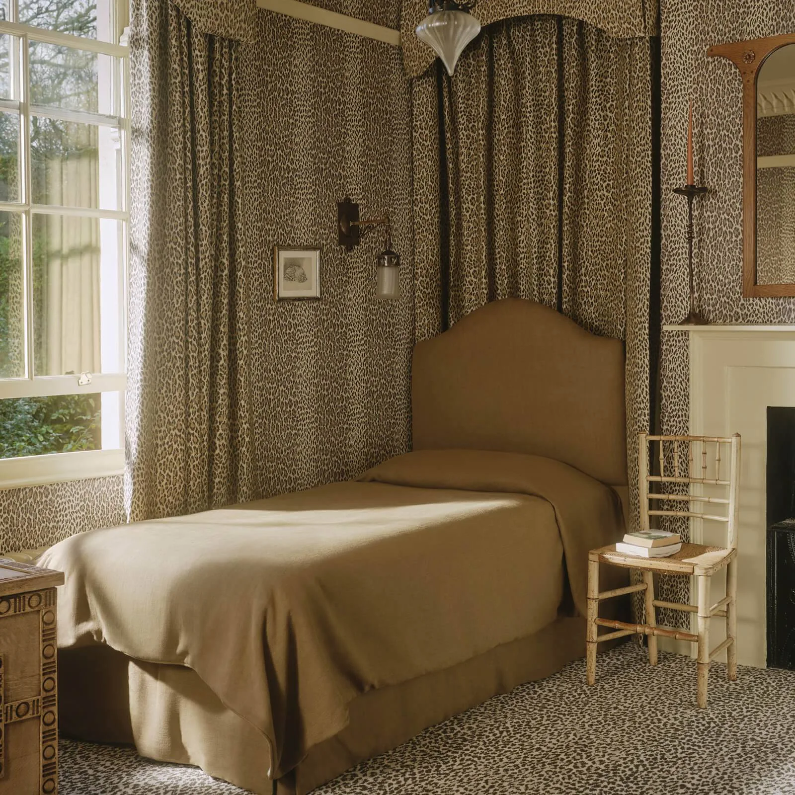 House of Hackney Wild Card Wallpaper in Butterscotch House of Hackney Wild Card wallpaper in Butterscotch, blooms and animal markings in butterscotch