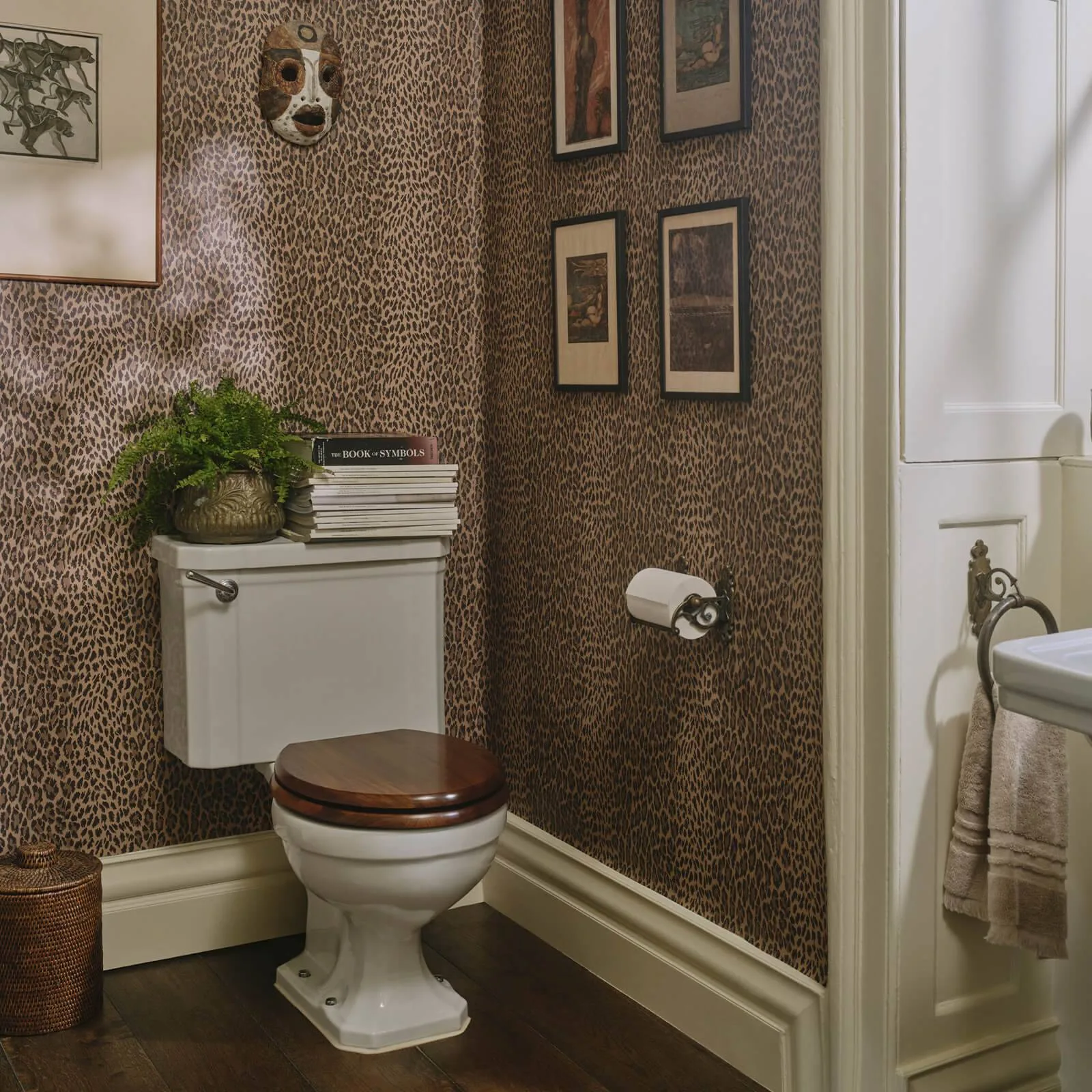 House of Hackney Wild Card wallpaper in Earth, blooms and animal markings in earth