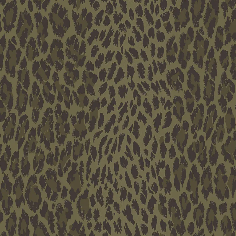 House of Hackney Wild Card wallpaper in Laurustine, blooms and animal markings in rust