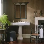 House of Hackney Wild Card wallpaper in Laurustine, blooms and animal markings in rust