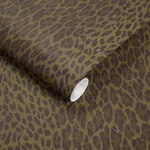 House of Hackney Wild Card wallpaper in Laurustine, blooms and animal markings in rust