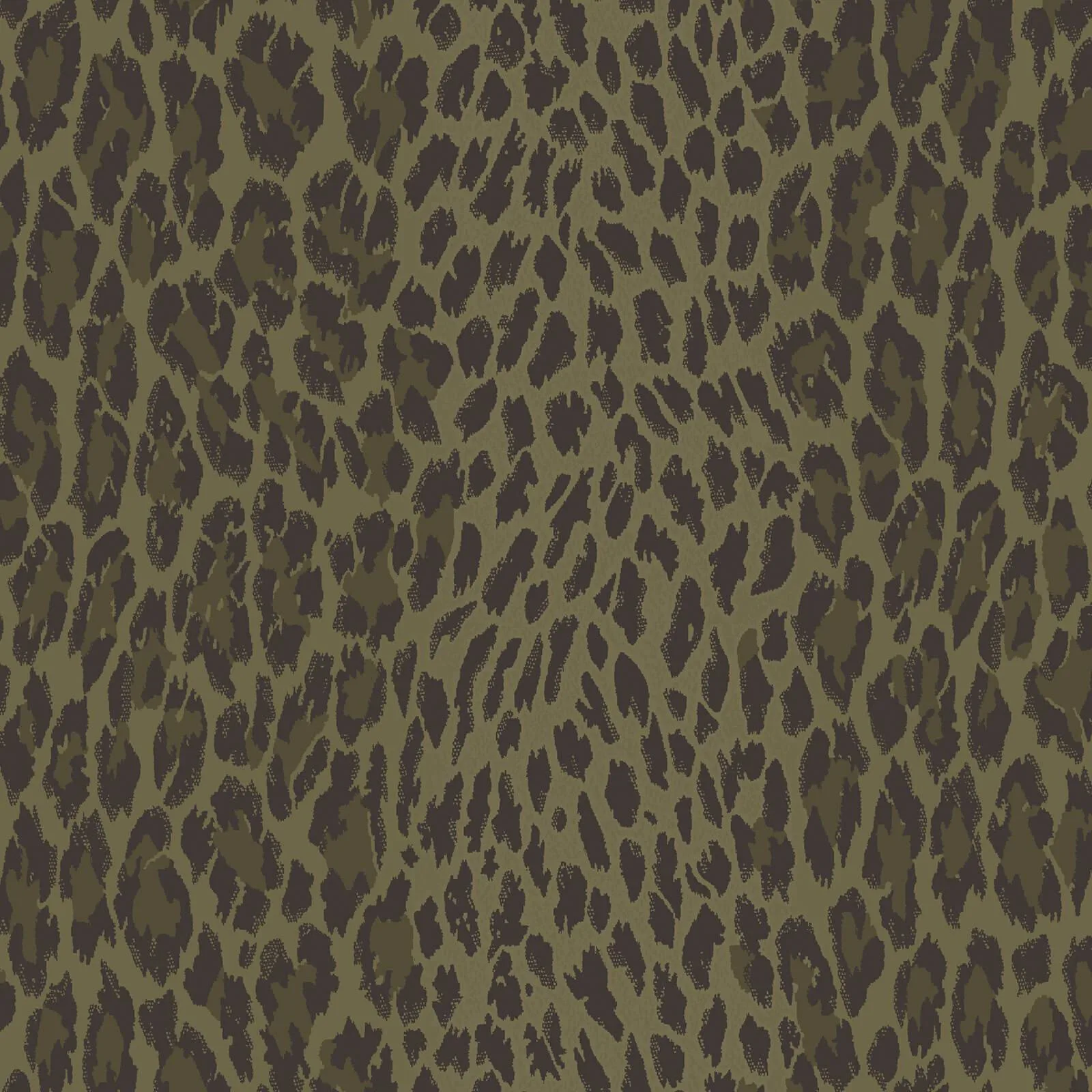 House of Hackney Wild Card wallpaper in Laurustine, blooms and animal markings in rust