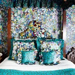 House of Hackney Woodstock Wallpaper in Meadow House of Hackney Woodstock wallpaper in Meadow, blooms and foliage in meadow