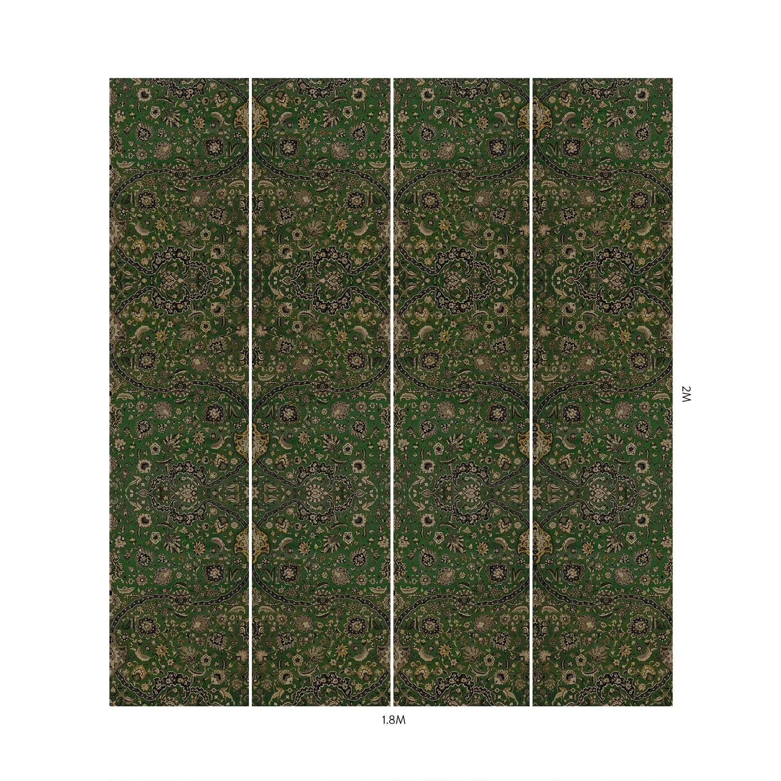 House of Hackney Zanjan Wallpaper in Juniper Green House of Hackney Zanjan wallpaper in Juniper Green, geometric forms in green