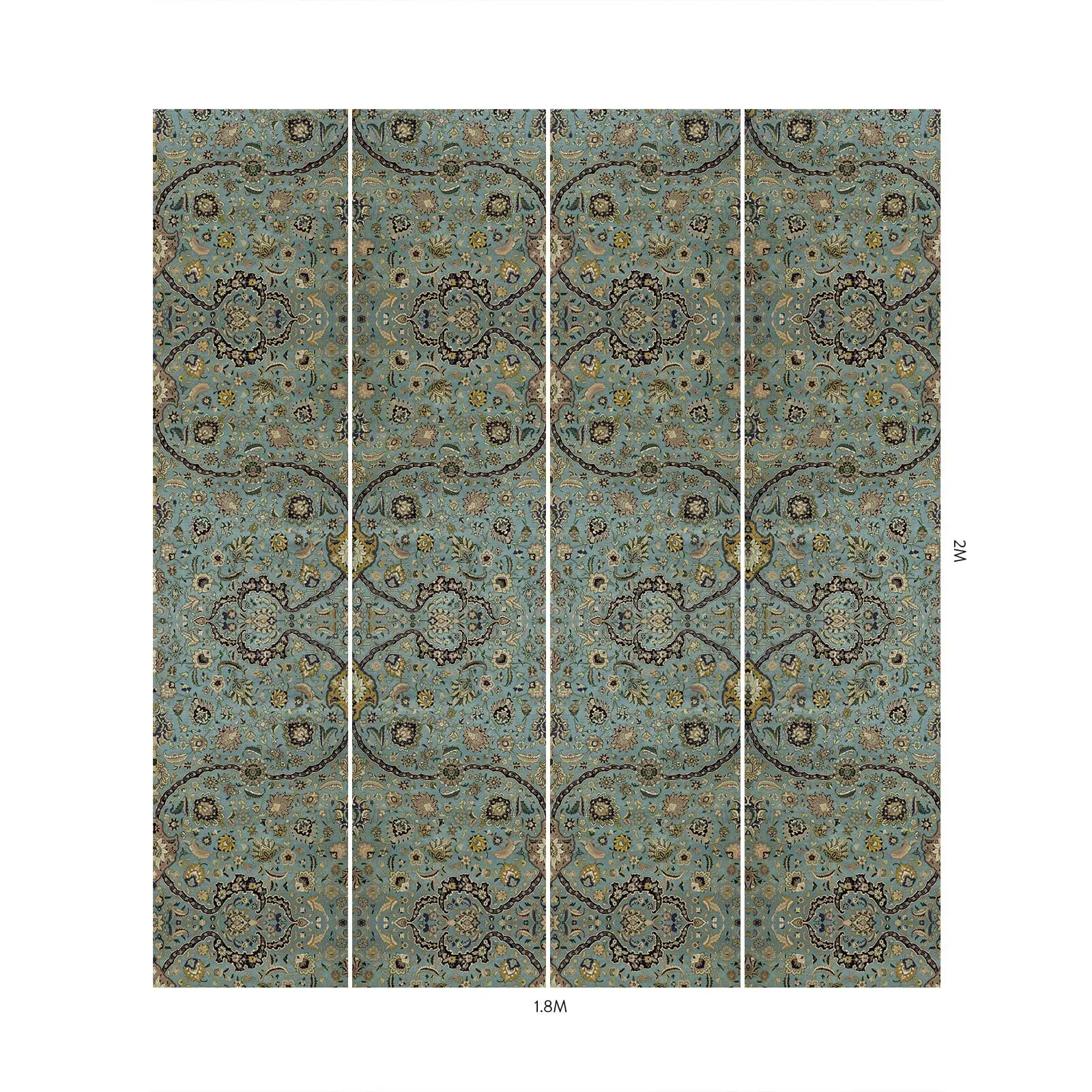 House of Hackney Zanjan wallpaper in Sapphire, geometric forms in sapphire