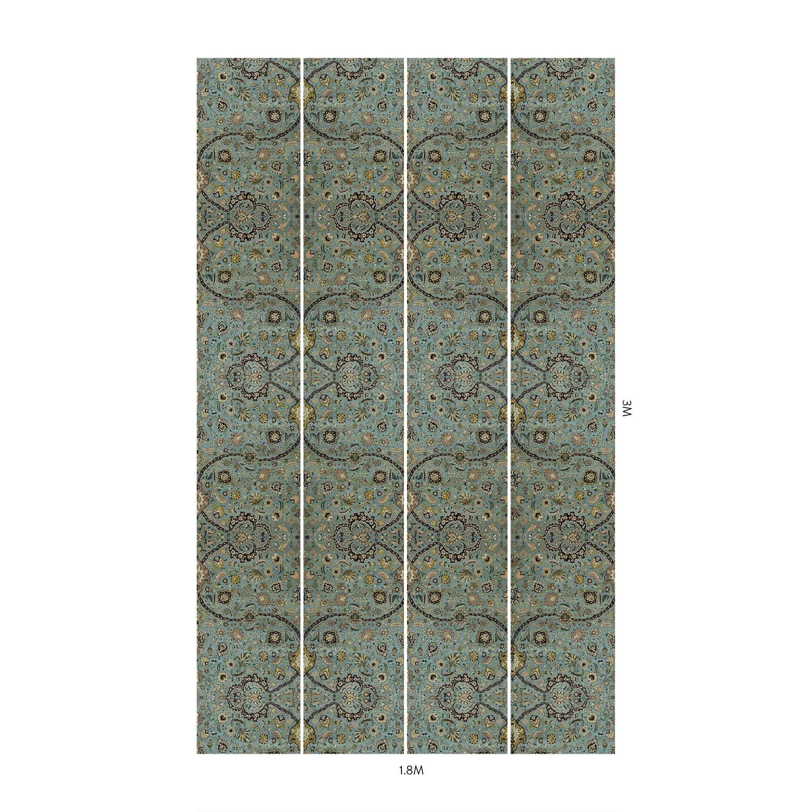 House of Hackney Zanjan wallpaper in Sapphire, geometric forms in sapphire