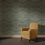 House of Hackney Zanjan wallpaper in Sapphire, geometric forms in sapphire