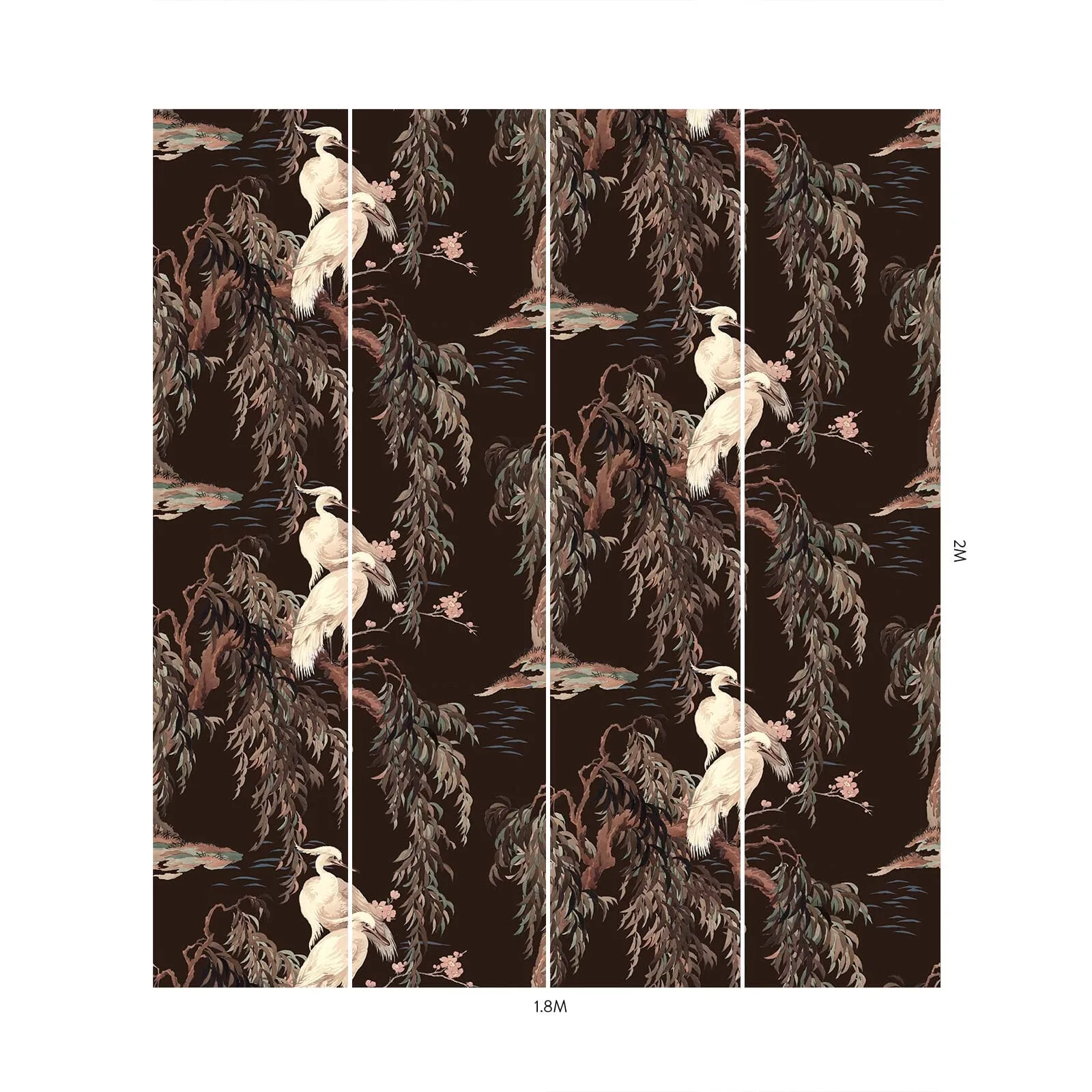 House of Hackney Zeus Wallpaper in Carob House of Hackney Zeus wallpaper in Carob, birds and trees in carob