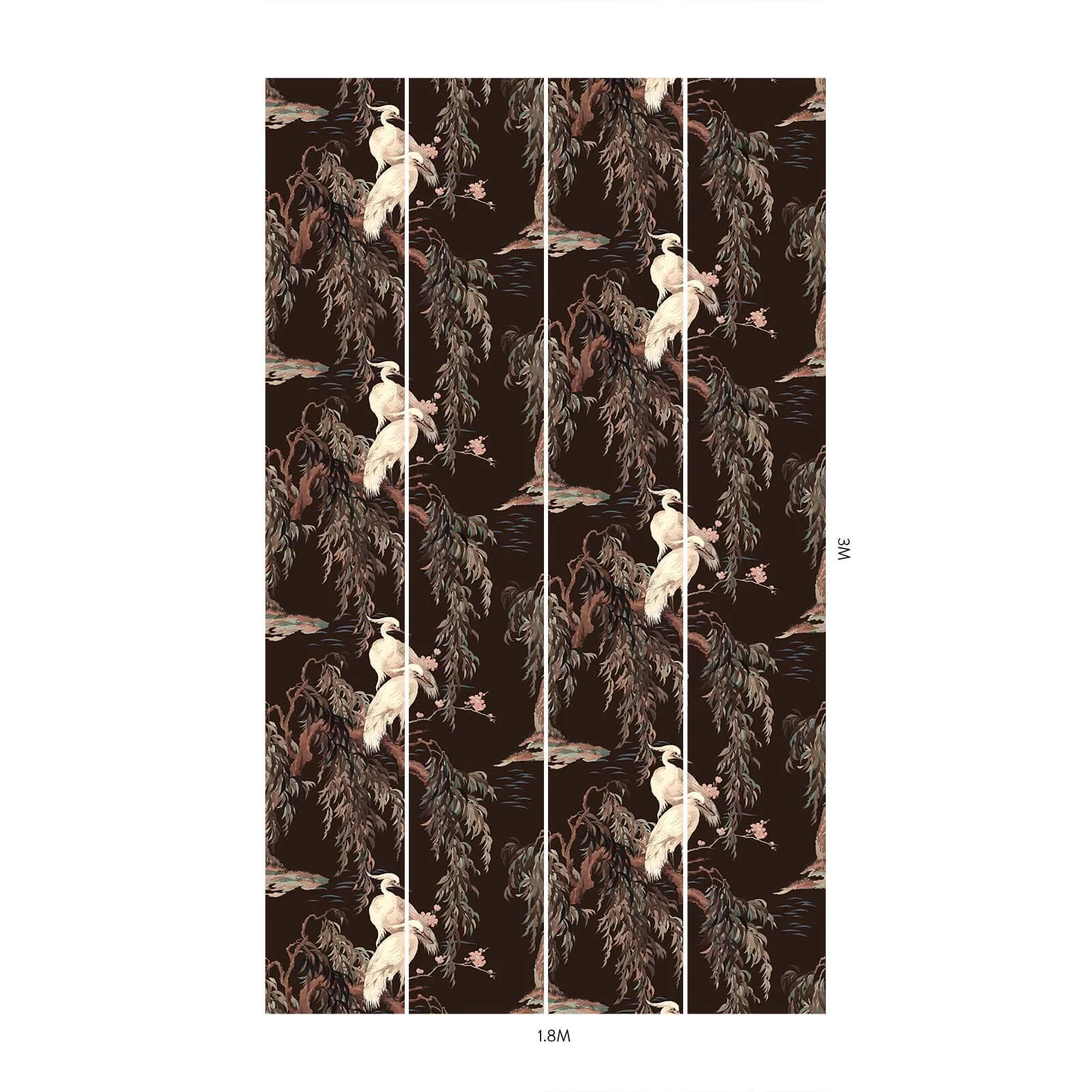 House of Hackney Zeus Wallpaper in Carob House of Hackney Zeus wallpaper in Carob, birds and trees in carob