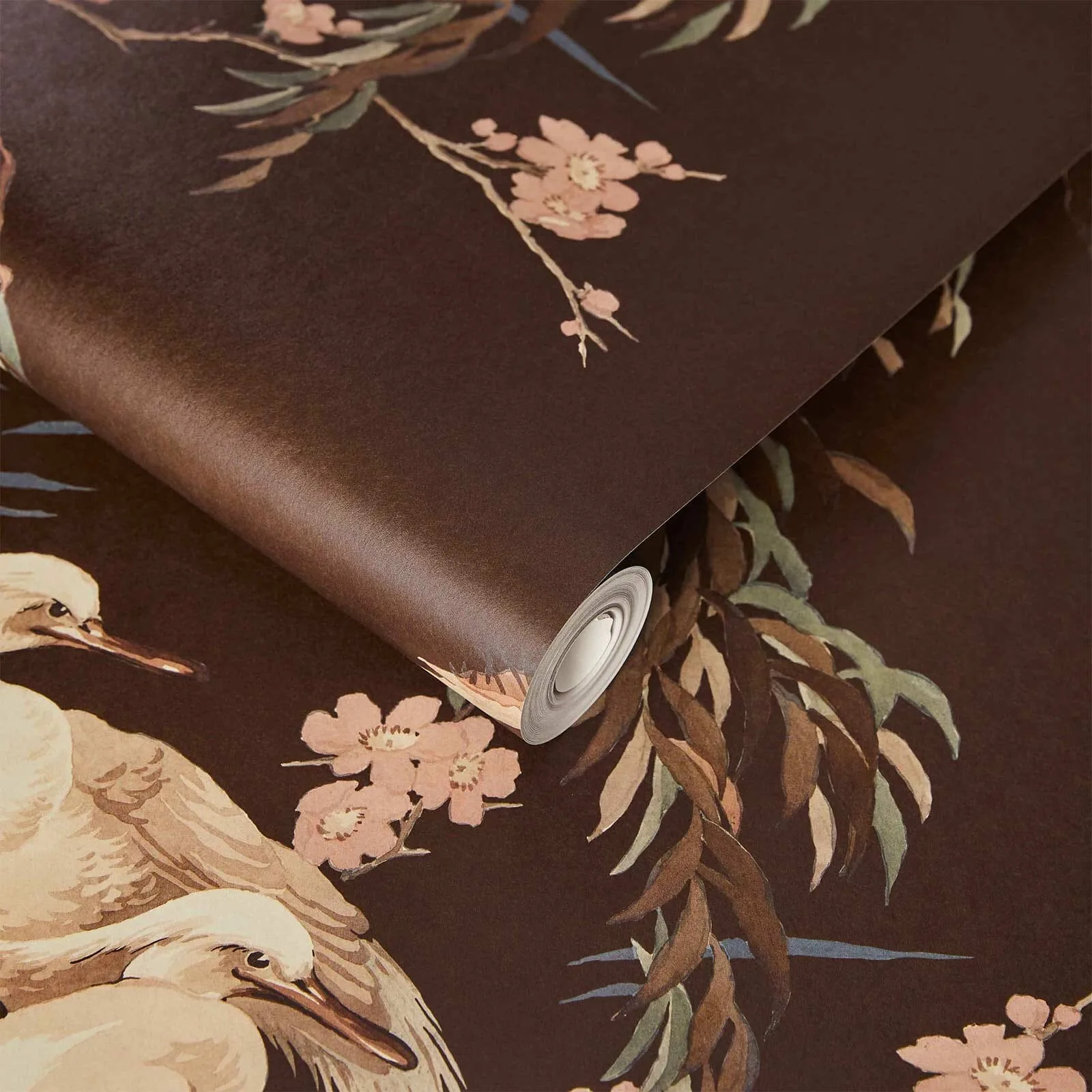 House of Hackney Zeus Wallpaper in Carob House of Hackney Zeus wallpaper in Carob, birds and trees in carob