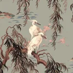 House of Hackney Zeus Wallpaper in Eau De Nil House of Hackney Zeus wallpaper in Eau De Nil, blooms and foliage in eau de nil