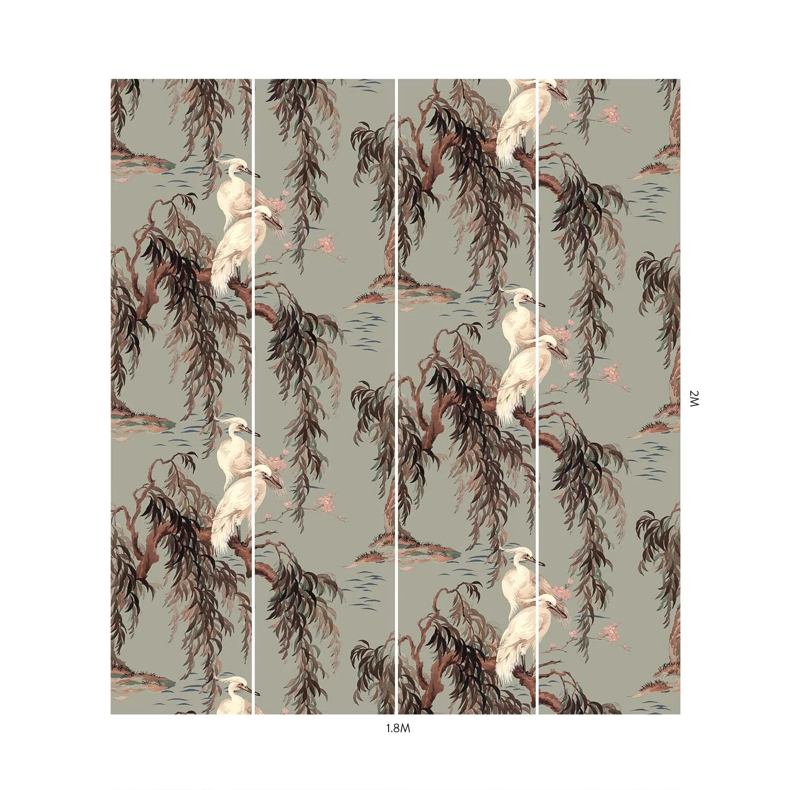 House of Hackney Zeus Wallpaper in Eau De Nil House of Hackney Zeus wallpaper in Eau De Nil, blooms and foliage in eau de nil