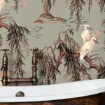 House of Hackney Zeus Wallpaper in Eau De Nil House of Hackney Zeus wallpaper in Eau De Nil, blooms and foliage in eau de nil