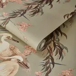 House of Hackney Zeus Wallpaper in Eau De Nil House of Hackney Zeus wallpaper in Eau De Nil, blooms and foliage in eau de nil